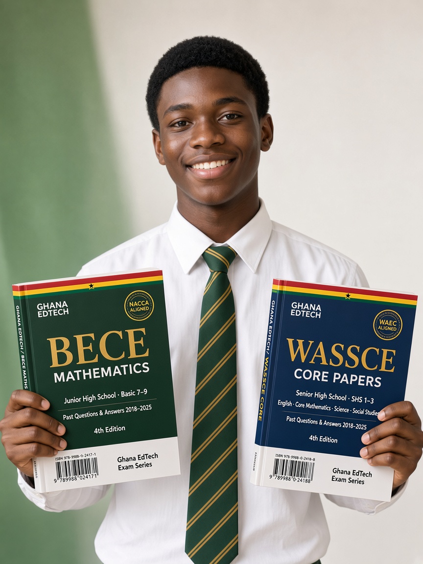 A Ghanaian student preparing for MyEdCamp BECE and WASSCE exams